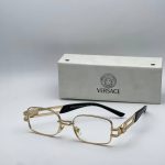 عینک برند ورساچه مستطیلی با بدنه فلزی